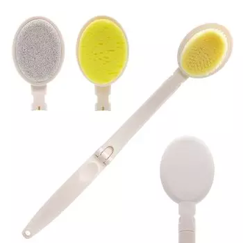 Складная щетка для тела Лечение угревой сыпи на спине Мягкий отшелушивающий уход Щетка для спины Суперпенящийся уход за ногами Без запаха Легко чистить Рукоятка с нескользящей ручкой…