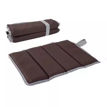 Складная серебристая подушка для отдыха на открытом воздухе AYXSEE: Четырехслойный жемчужный хлопок, устойчивый к грязи и влаге, переносной коврик для пикника. four-fold