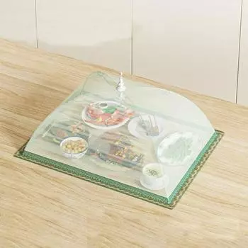 Складная сетчатая крышка для еды, кружевная ткань, тент для посуды, крышка для еды, сетка для еды, обеденный стол 70x50cm зелёный