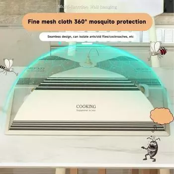 Складная сетчатая крышка для овощей, пыленепроницаемая, обеденный стол, зонтик, зашифрованная сетка, крышка для еды, закрытая сетка, защита для блюда A