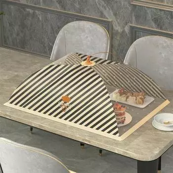 Складная сетчатая крышка для овощей, пыленепроницаемая, обеденный стол, зонтик, зашифрованная сетка, крышка для еды, закрытая сетка, защита для блюда A