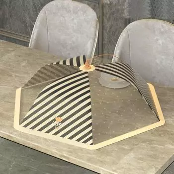 Складная сетка для еды, пылезащитная палатка для посуды, чехол для стола, сетчатый чехол для еды, кухонный чехол 50x70cm