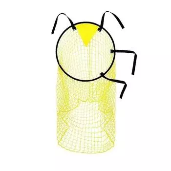 Складная сетка для футбольного мяча Повышенная точность Футбольная сетка для тренировки ударов Уличная Yellow 45x60cm