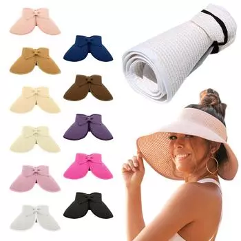 Складная широкополая шляпа от солнца с бантом Складная шляпа от солнца Шляпа от солнца Большая пляжная шляпа I