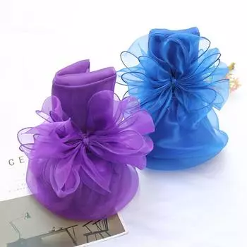 Складная шляпа от солнца для женщин из органзы Flower Church Kentucky-Derby Fascinators, унисекс Black