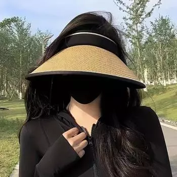 Складная шляпа от солнца, устойчивая к ультрафиолетовому излучению, однотонная, с широким краем, эластичная шляпа от солнца, для езды на велосипеде, путешествий, пляжная шляпа для женщин хаки