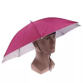 Складная шляпа-зонт, 1 шт., рыбалка, туризм, кемпинг, пляжный головной убор, шляпа от солнца, шляпа Rose red