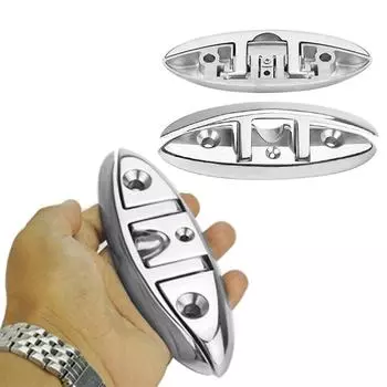 Складная швартовная уточка из нержавеющей стали для палубы лодки, портативная, съемная, 5 дюймов, предварительно просверленные швартовные утки, аксессуары белый