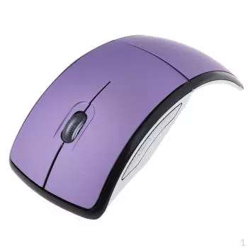 Складная складная мышь для ноутбука, 2,4 ГГц, USB-мышь, фиолетовая