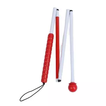 Складная слепая трость из алюминиевого сплава, предотвращающая скольжение, светоотражающая складная трость для слепых для Visi