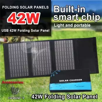 Складная солнечная панель 80 Вт портативное 3-складное зарядное устройство для мобильного телефона с двумя выходами USB быстрая солнечная зарядка мобильных телефонов внешний аккумулятор USB