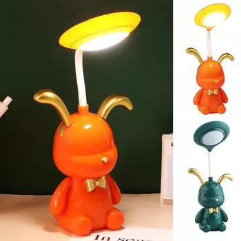 Складная современная маленькая лампа, ночник, мультяшная настольная настольная лампа для спальни, обучающая светодиодная лампа для детей, перезаряжаемая от USB