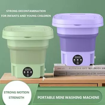 Складная стиральная машина 8 л с функцией сушки нижнего белья, трусов, носков, автоматическая стиральная машина 12 Вт с 3 режимами и функцией отжима и сушки