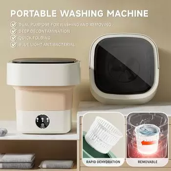 Складная стиральная машина 8л стиральная машина все в одном небольшая стиральная машина One Size белый