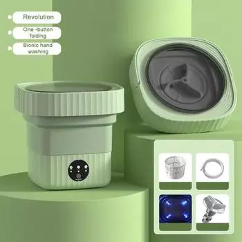 Складная стиральная машина компактного размера, малошумные, энергосберегающие носки, детская одежда, мини-стиральная машина, принадлежности для ванной комнаты EU Plug розовый