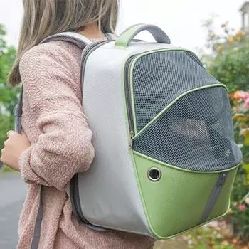 Складная сумка для домашних животных, походный рюкзак для кошек и собак, портативная расширяемая сумка для домашних животных, вентилируемая, дышащая, дорожное хранение темно серый