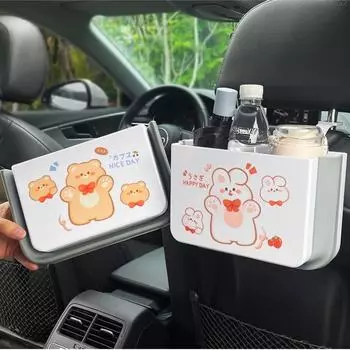 Складная сумка для хранения автомобиля, многофункциональный ящик для хранения с героями мультфильмов, ящик для хранения спинки сиденья, мусорный бак, принадлежности для хранения автомобильного сиденья 16cm25cm2.8cm