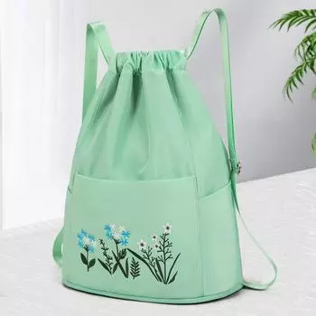 Складная сумка для хранения, большая вместимость, декоративная, несколько цветов, без запаха, красочный вышитый декор для тренажерного зала чёрный