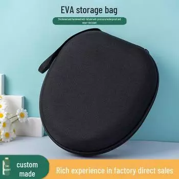 Складная сумка для хранения наушников EVA - защита от падений, портативная, шейная, большая на молнии для наушников Bluetooth с креплением на голове