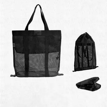 Складная сумка для хранения Сверхпрочная походная сумка Водостойкая ткань Оксфорд Портативный органайзер Ручка для переноски Дорожный аксессуар чёрный