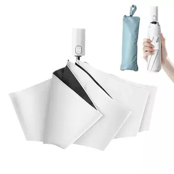 Складная сумка для хранения Zaahir с защитой от ультрафиолета, светом и теплом, как для солнечной, так и для дождливой погоды, 8 прочных ветров, водонепроницаемая, компактная и удобная в использовании. белый