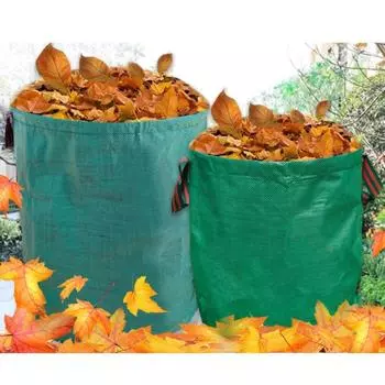 Складная сумка для листьев, садовая сумка для хранения, сбор листьев садовых растений, мешок для мусора 60L/16GAL зелёный