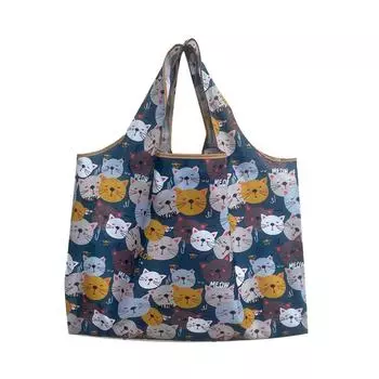 Складная сумка для покупок с рисунком фруктов и животных, модная сумка из рипстопа с принтом, большая вместимость, сумка для хранения всякой всячины, спортивная сумка