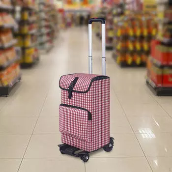 Складная сумка для ручной тележки, ткань Оксфорд, водонепроницаемая сменная сумка для тележки для хранения чёрный