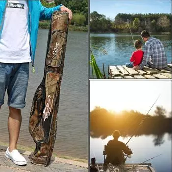 Складная сумка для рыбалки длиной 1,3 м, сумка для удочки и снастей большой емкости, сумка для рыбалки зелёный