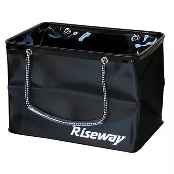 Складная сумка для рыбалки Riseway Rock Fishing 36 см, черная UEV-044 (Без крышки) чёрный
