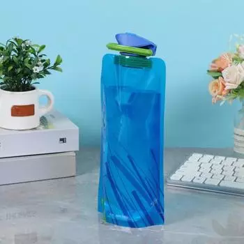 Складная сумка для воды, 3 шт., 700 мл, легкая герметичная портативная сумка для хранения воды для кемпинга, пешего туризма, путешествий, многофункциональный чайник без BPA 3pcs