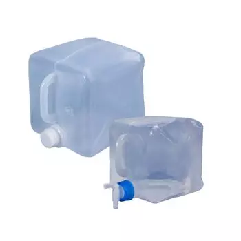 Складная сумка для воды из 5 резервуаров с водой для аварийного использования [pkpohs] [Набор 2, литры/10 литров] Кран, Сумка, Компактный, На открытом воздухе, Кемпинг,