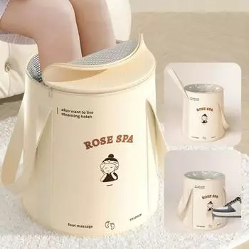 Складная сумка для замачивания ног, высокая глубокая переносная ванна для ног, раковина для мытья ног богини, изолированное ведро для замачивания, постоянная температура