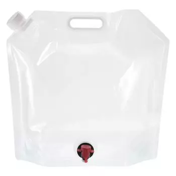 Складная сумка-контейнер для воды PATIKIL Gallon с краном, складная сумка-кран для воды из полиэтилена для кемпинга, походов, аварийного хранения воды, белая, 2,6 белый