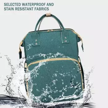 Складная сумка-рюкзак для подгузников для мамы, большая вместимость, сумка для коляски, многофункциональная, водонепроницаемая, для путешествий на открытом воздухе, для подгузников, новая чёрный