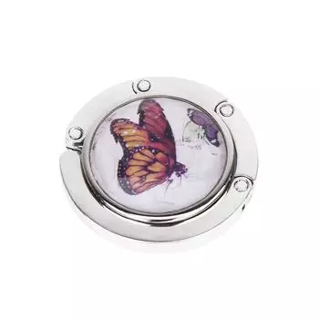 Складная сумка с узором бабочки, кошелек, вешалка, крючок