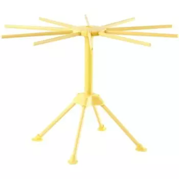 Складная сушилка для макарон, пластиковая складная вешалка для спагетти, подставка для сушки лапши с 10 ручками для домашней свежей пасты, стабильная, удобная для хранения жёлтый
