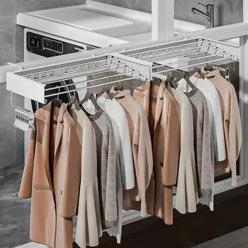 Складная сушилка для одежды настенная из нержавеющей стали 5 стержней сушилка для одежды чёрный