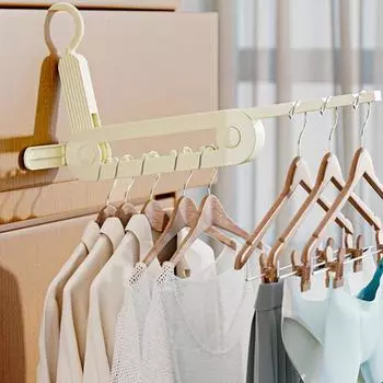 Складная сушилка для одежды, противоскользящая, портативная с пилообразным разделением, большая несущая способность, деловая поездка, туристическое общежитие бежевый