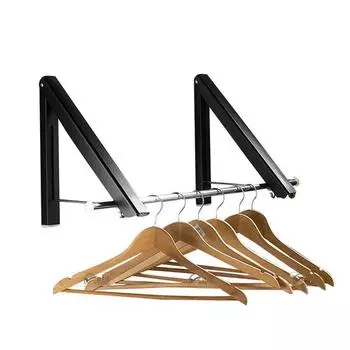 Складная сушилка для одежды со штангой 32 дюйма, настенные сушилки для белья, складная вешалка для сушилки для белья, складная вешалка для одежды для стирки Silver Pairs+80cmSilver R