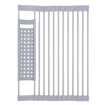 Складная сушилка для посуды, складная сушилка для раковины, рулонные дренажные коврики, многоцелевая нержавеющая сталь Small 43*32cm