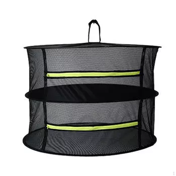 Складная сушилка для трав с застежкой-молнией и сумкой для хранения — эффективная сетчатая сушилка для свежих продуктов Two Layer