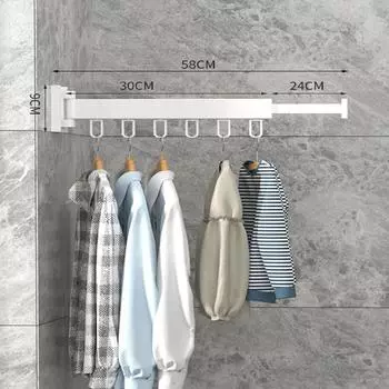 Складная сушилка, выдвижные сушилки для белья, выдвижная двухтактная сушилка из алюминиевого сплава One fold black