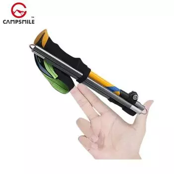 Складная сверхлегкая уличная походная палка из алюминиевого сплава Alpenstocks для скалолазания Orange-Long