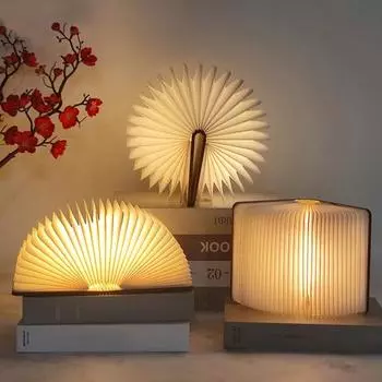 Складная светодиодная лампа для чтения, ночник, 3 цвета, защита глаз от мерцания, перезаряжаемая портативная настольная лампа, украшение XXS бежевый