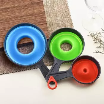 складная телескопическая воронка с широким горлышком, масляная воронка, силиконовая воронка для наполнителя варенья, большая консервная банка для специй, воронка, кухонные инструменты