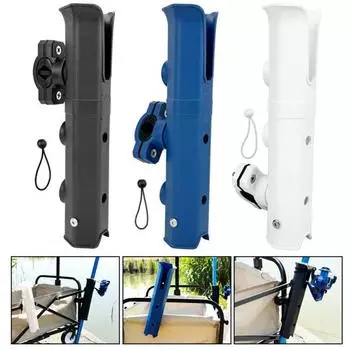 Складная тележка, держатель для удочки с зажимом для трубы, портативная сверхмощная уличная тележка для кемпинга, удочка, подставка для крепления на трубу, рыболовные принадлежности синий