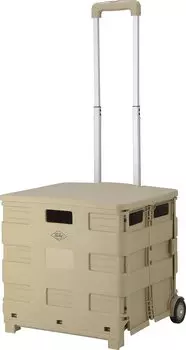 Складная тележка для покупок Fujiboeki Carry Cart Ширина 45 x Глубина 38 x Высота 99 см Бежевая компактная тележка для улицы с крышкой Грузоподъемность 30 кг 86440