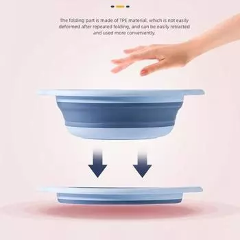 Складная темно-синяя раковина, пищевая силиконовая раковина для мытья овощей, детская раковина, выдвижная бытовая детская раковина для воды розовый