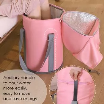 Складная термостатическая ванночка для ног, ведро для замачивания, складная сумка для замачивания ног для взрослых, переносные дорожные сумки для мытья ног, глубокое ведро фиолетовый